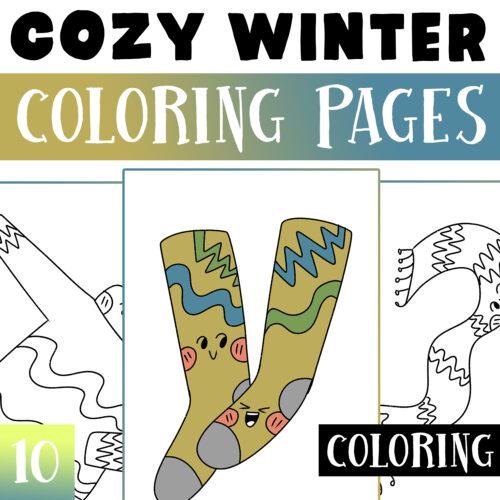 winter cute printable coloring pages