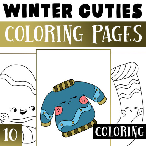 cozy winter cuties coloring pages