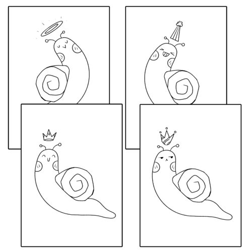 Snail coloring pages