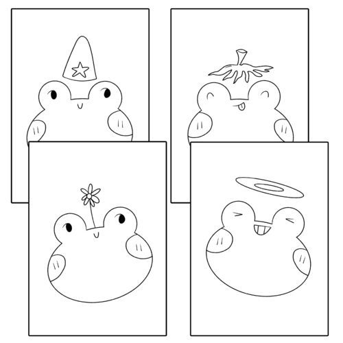 Frogs coloring pages