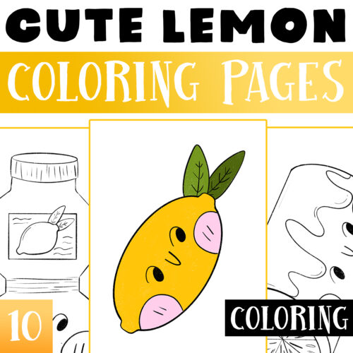 Lemon Coloring Pages for Kids