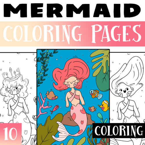 Adult Mermaid Coloring Pages