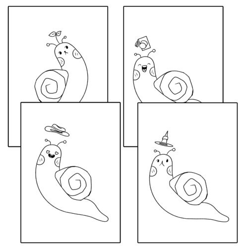 Snail coloring pages