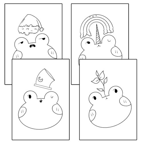 Frogs coloring pages