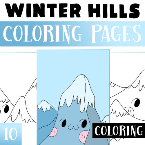 kawaii winter coloring pages Printable