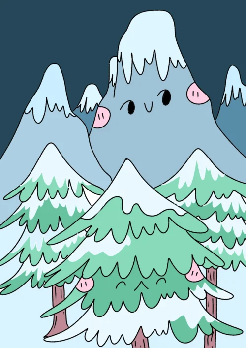 winter forest coloring pages