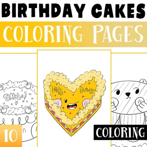 birthday cake coloring pages