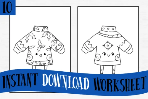 Ugly Sweater Day coloring pages