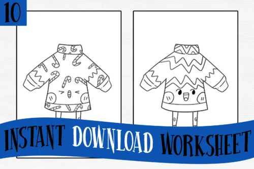 Ugly Sweater Day coloring pages