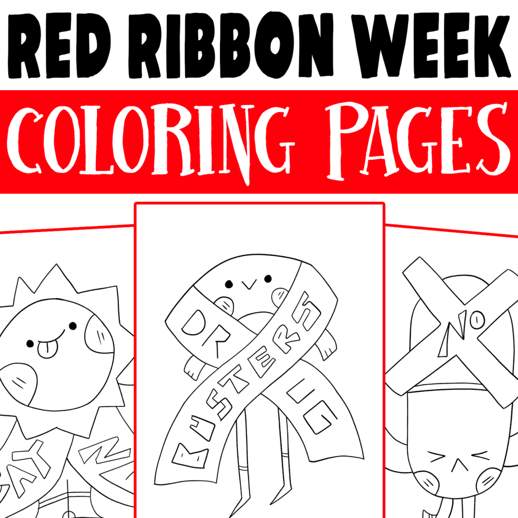 Red Ribbon Week Coloring Pages