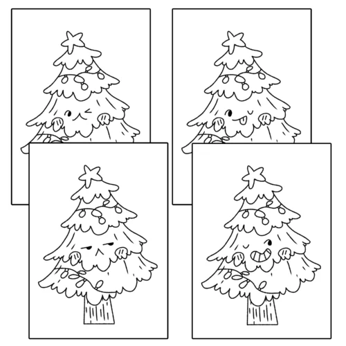 christmas tree coloring pages