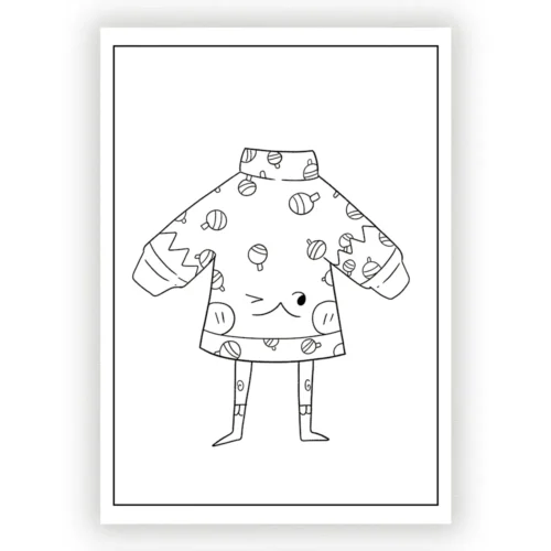 Ugly Sweater Day coloring pages