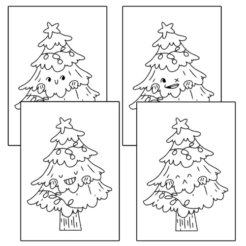 christmas tree coloring pages