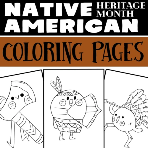 native American heritage coloring page