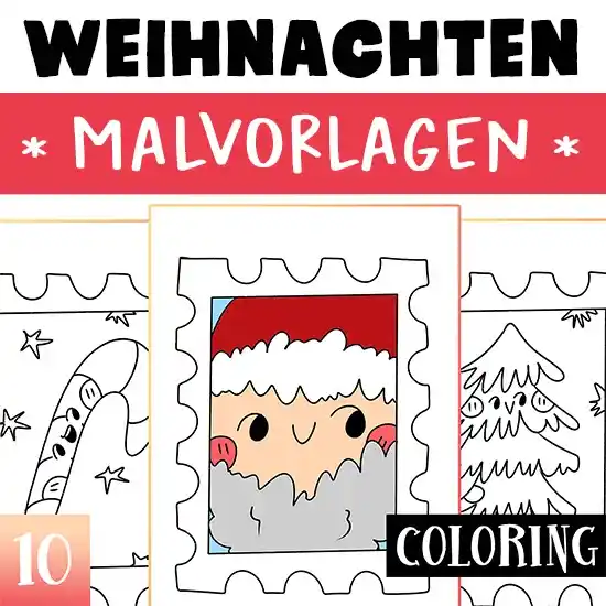 10 Fun Ausmalbilder Weihnachten